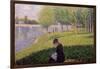 Seamstress, Grande Jatte, A Sunday Afternoon on the Island of La Grande Jatte, c.1884-6-Georges Seurat-Framed Giclee Print