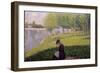 Seamstress, Grande Jatte, A Sunday Afternoon on the Island of La Grande Jatte, c.1884-6-Georges Seurat-Framed Giclee Print