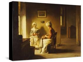 Seamstresses in an Interior-Joseph Bail-Stretched Canvas