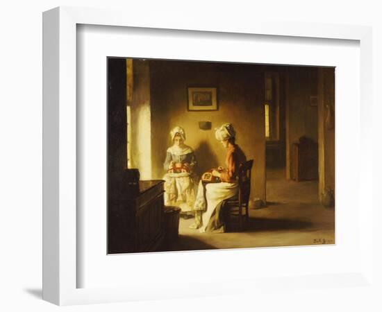 Seamstresses in an Interior-Joseph Bail-Framed Giclee Print