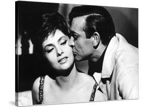 Sean Connery Actor in Scene from Film with Actress Gina Lollobrigida-null-Stretched Canvas