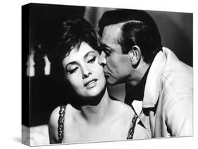 Sean Connery Actor in Scene from Film with Actress Gina Lollobrigida-null-Stretched Canvas