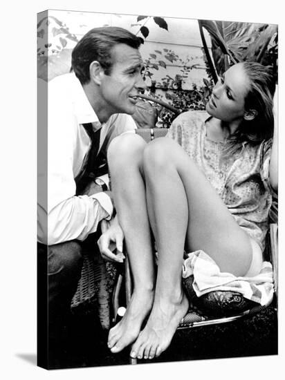 Sean Connery and Ursula Andress Take a Breather During Production of Dr No, 1962-null-Stretched Canvas