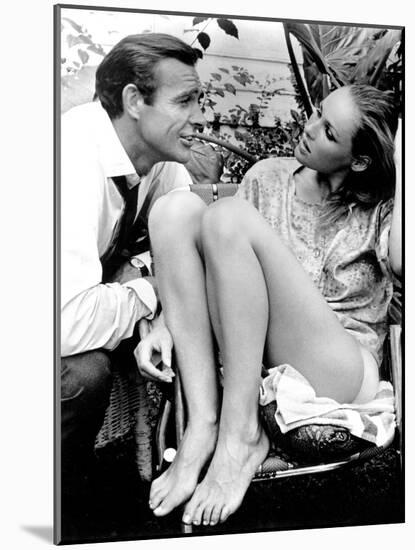 Sean Connery and Ursula Andress Take a Breather During Production of Dr No, 1962-null-Mounted Photo