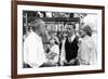 Sean Connery, Kevin Costner and le realisateur Brian by Palma sur le tournage du film Les incorrupt-null-Framed Photo