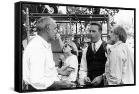 Sean Connery, Kevin Costner and le realisateur Brian by Palma sur le tournage du film Les incorrupt-null-Framed Stretched Canvas