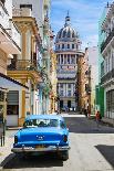A Classic Car Parked on Street Next to Colonial Buildings with Former Parliament Building-Sean Cooper-Photographic Print