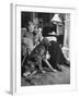 Sean Macbride's Mother, Maud Gonne Macbride, Sitting at Home with Her Dog-Tony Linck-Framed Premium Photographic Print