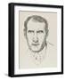 Sean O'Casey Irish Playwright-Powys Evans-Framed Art Print