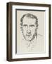 Sean O'Casey Irish Playwright-Powys Evans-Framed Art Print