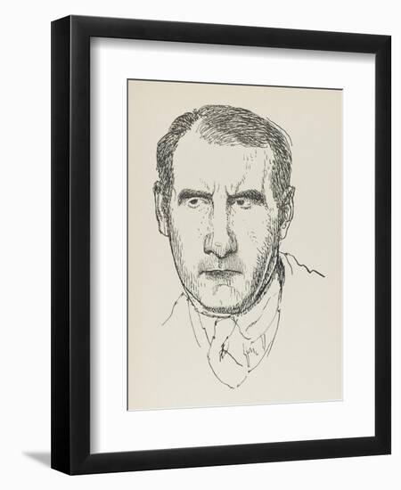 Sean O'Casey Irish Playwright-Powys Evans-Framed Art Print