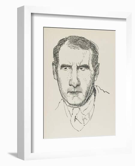 Sean O'Casey Irish Playwright-Powys Evans-Framed Art Print