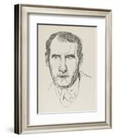 Sean O'Casey Irish Playwright-Powys Evans-Framed Art Print