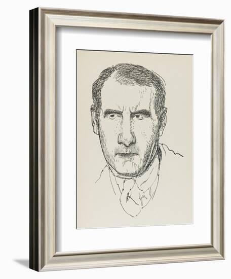 Sean O'Casey Irish Playwright-Powys Evans-Framed Art Print