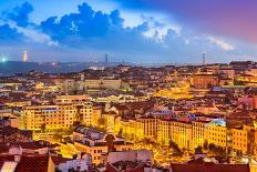 Lisbon, Portugal Skyline at Sunset-Sean Pavone-Photographic Print