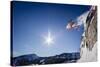 Sean Skiing Brighton Ski Area, Wasatch Mountains Utah-Louis Arevalo-Stretched Canvas