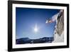 Sean Skiing Brighton Ski Area, Wasatch Mountains Utah-Louis Arevalo-Framed Photographic Print