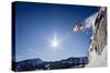 Sean Skiing Brighton Ski Area, Wasatch Mountains Utah-Louis Arevalo-Stretched Canvas