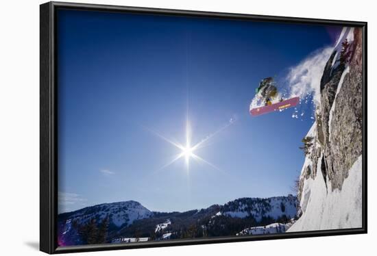 Sean Skiing Brighton Ski Area, Wasatch Mountains Utah-Louis Arevalo-Framed Photographic Print