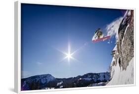 Sean Skiing Brighton Ski Area, Wasatch Mountains Utah-Louis Arevalo-Framed Photographic Print