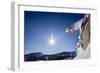 Sean Skiing Brighton Ski Area, Wasatch Mountains Utah-Louis Arevalo-Framed Photographic Print