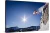 Sean Skiing Brighton Ski Area, Wasatch Mountains Utah-Louis Arevalo-Stretched Canvas