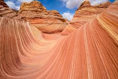 Red Sandstone Wave - Dramatic Sandstone Rock Formation at Arizona-Utah Border-Sean Xu-Framed Photographic Print