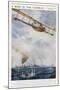 Seaplane Fires at a Breakaway Mine to Eliminate Its Threat to Nearby Ships-null-Mounted Premium Giclee Print