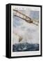 Seaplane Fires at a Breakaway Mine to Eliminate Its Threat to Nearby Ships-null-Framed Stretched Canvas