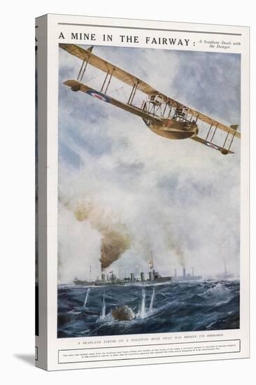 Seaplane Fires at a Breakaway Mine to Eliminate Its Threat to Nearby Ships-null-Stretched Canvas