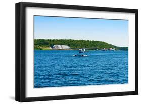 Seaplane in the Sea, Deep Bay, Parry Sound, Ontario, Canada-null-Framed Premium Photographic Print