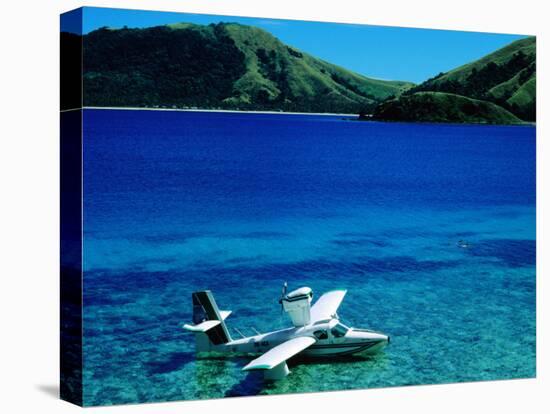 Seaplane in Water Between Yasawa and Sawa-I-Lau Islands, Fiji-Mark Daffey-Stretched Canvas