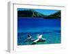 Seaplane in Water Between Yasawa and Sawa-I-Lau Islands, Fiji-Mark Daffey-Framed Photographic Print