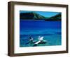 Seaplane in Water Between Yasawa and Sawa-I-Lau Islands, Fiji-Mark Daffey-Framed Photographic Print