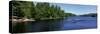 Seaplane Landing in a Lake, Long Lake, Adirondack State Park, New York State, USA-null-Stretched Canvas