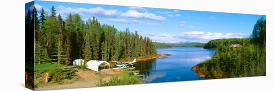 Seaplane on Talkeetna Lake, Alaska-null-Stretched Canvas