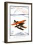 Seaplane with Pontoons-Found Image Press-Framed Giclee Print