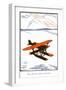 Seaplane with Pontoons-Found Image Press-Framed Giclee Print