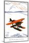 Seaplane with Pontoons-Found Image Press-Mounted Giclee Print