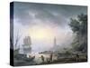 Seaport at Dawn, 1751-Claude Joseph Vernet-Stretched Canvas