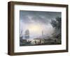 Seaport at Dawn, 1751-Claude Joseph Vernet-Framed Giclee Print