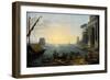 Seaport at Sunrise, 1674-Claude Lorraine-Framed Giclee Print