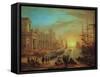 Seaport at Sunset, 1639-Claude Lorraine-Framed Stretched Canvas