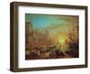 Seaport at Sunset, 1639-Claude Lorraine-Framed Giclee Print