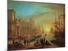 Seaport at Sunset, 1639-Claude Lorraine-Mounted Giclee Print