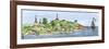 Seaport of New London, Connecticut in 1776-null-Framed Giclee Print