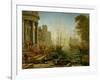 Seaport with the embarkation of Saint Ursula, 1614-Claude Lorrain-Framed Giclee Print