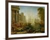 Seaport with the embarkation of Saint Ursula, 1614-Claude Lorrain-Framed Giclee Print