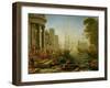 Seaport with the embarkation of Saint Ursula, 1614-Claude Lorrain-Framed Giclee Print