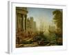 Seaport with the embarkation of Saint Ursula, 1614-Claude Lorrain-Framed Giclee Print